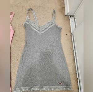 Hollister Gray Lace Chemise